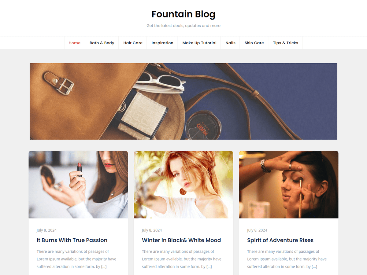 Fountain Blog theme screenshot