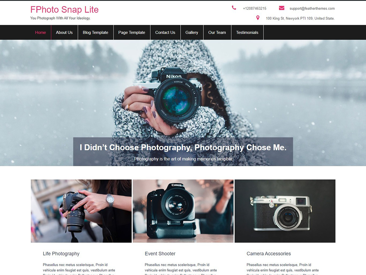 FPhoto Snap Lite theme screenshot