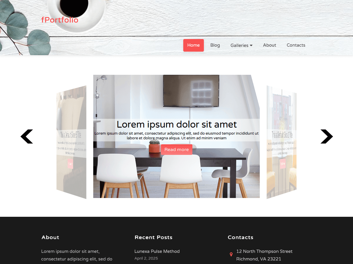 fPortfolio theme screenshot