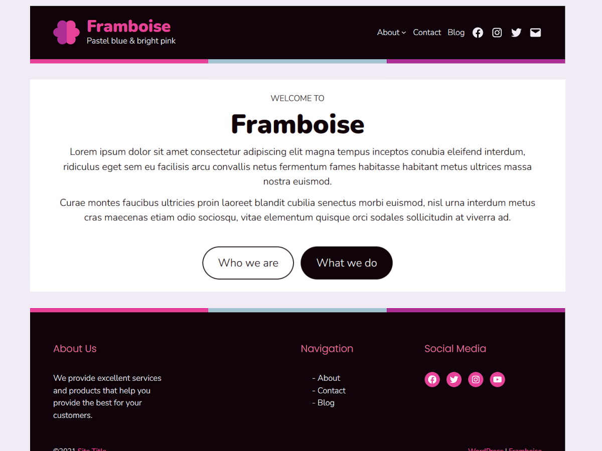 Framboise theme screenshot
