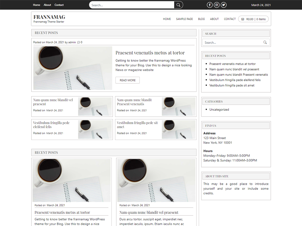 FrannaMag theme screenshot