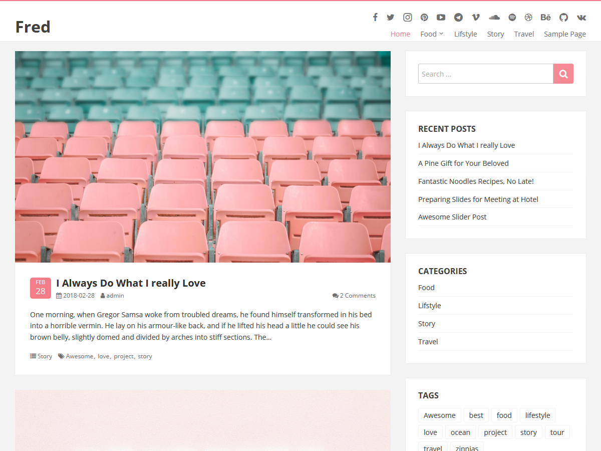 Fred theme screenshot