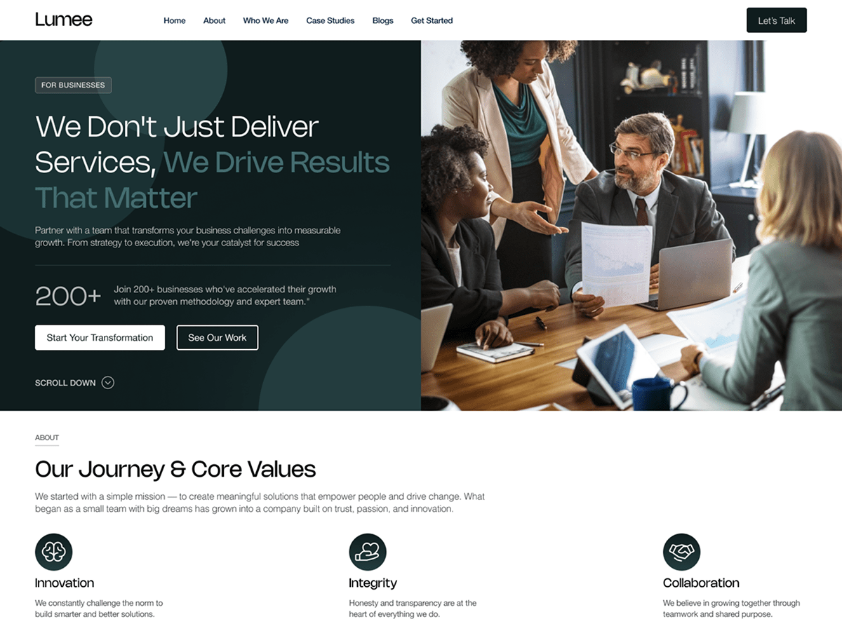 Free Business theme screenshot