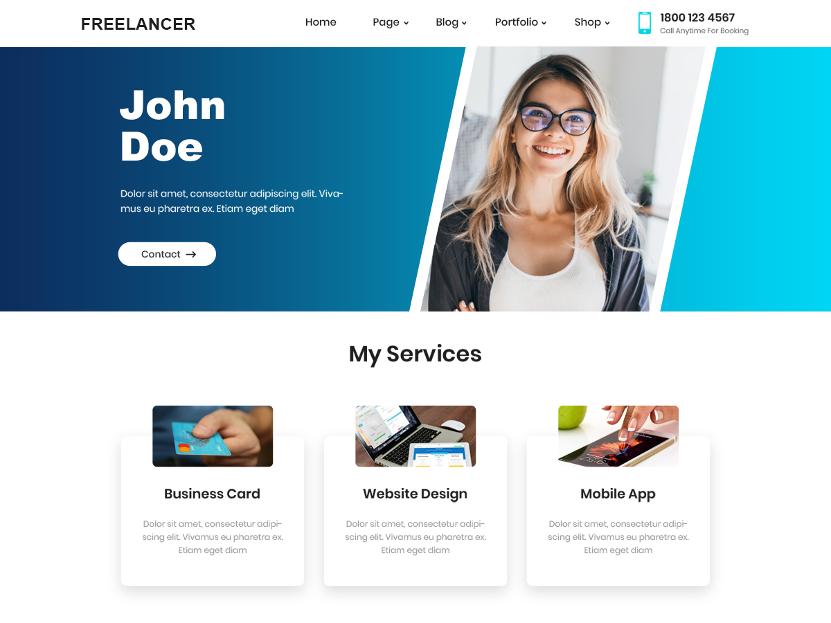 Freelancer Plus theme screenshot