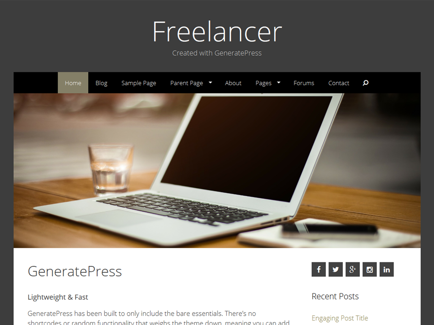 Freelancer theme screenshot