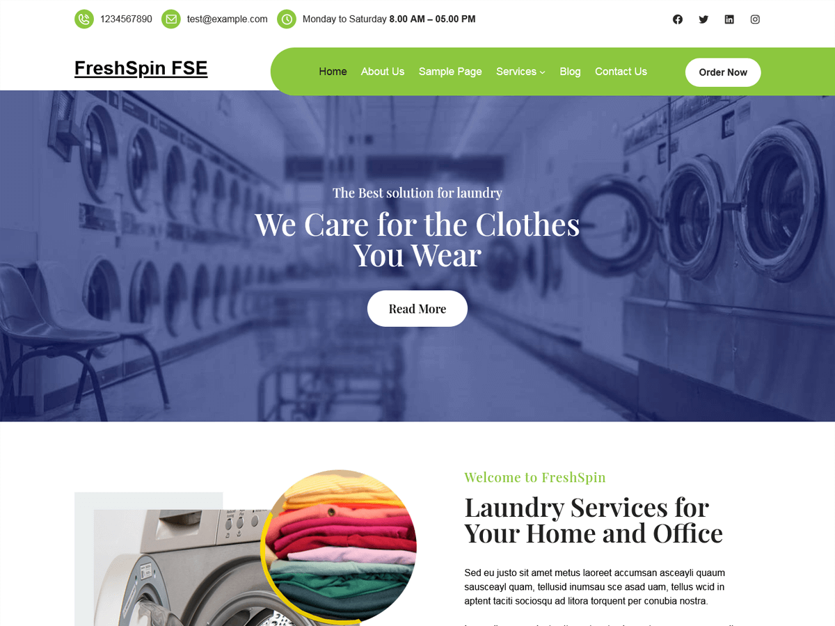 FreshSpin FSE theme screenshot