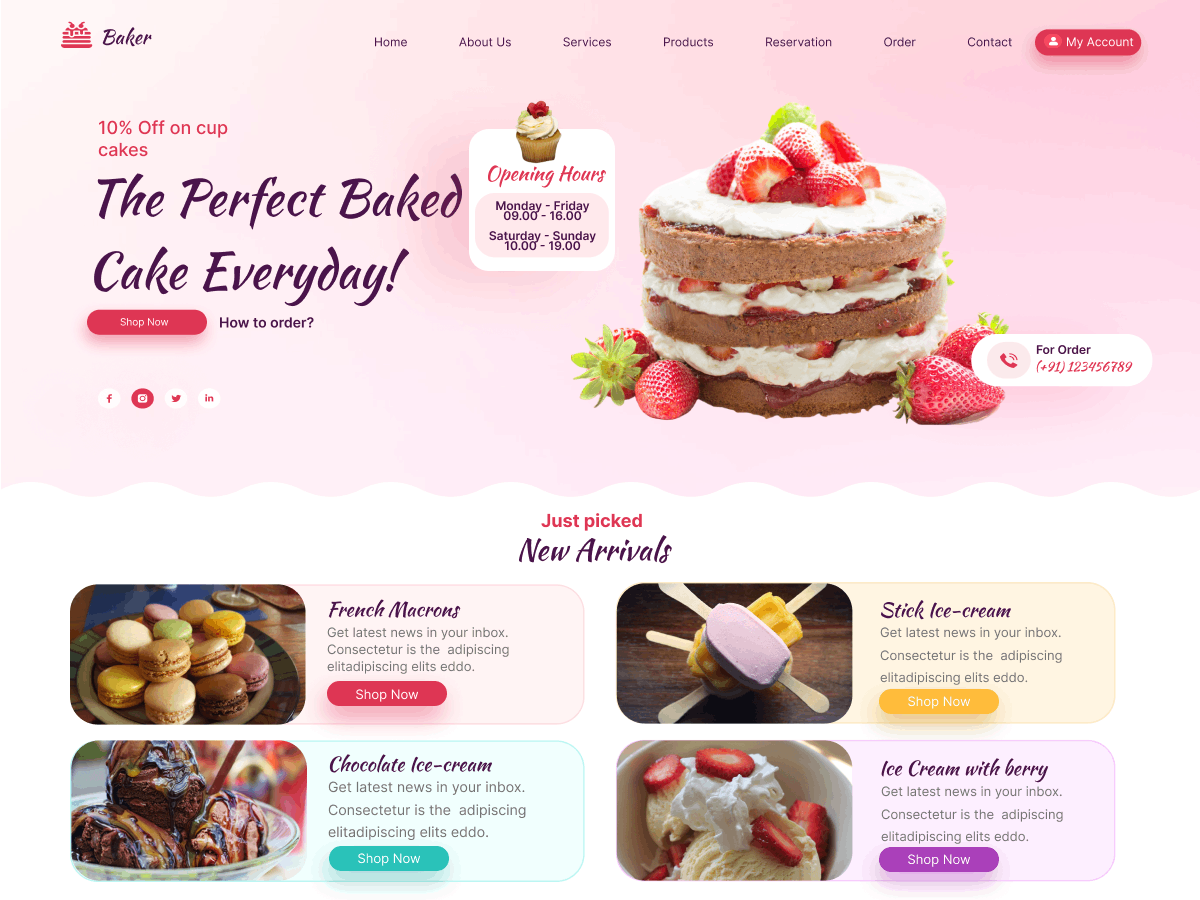 Frosty Cake theme screenshot