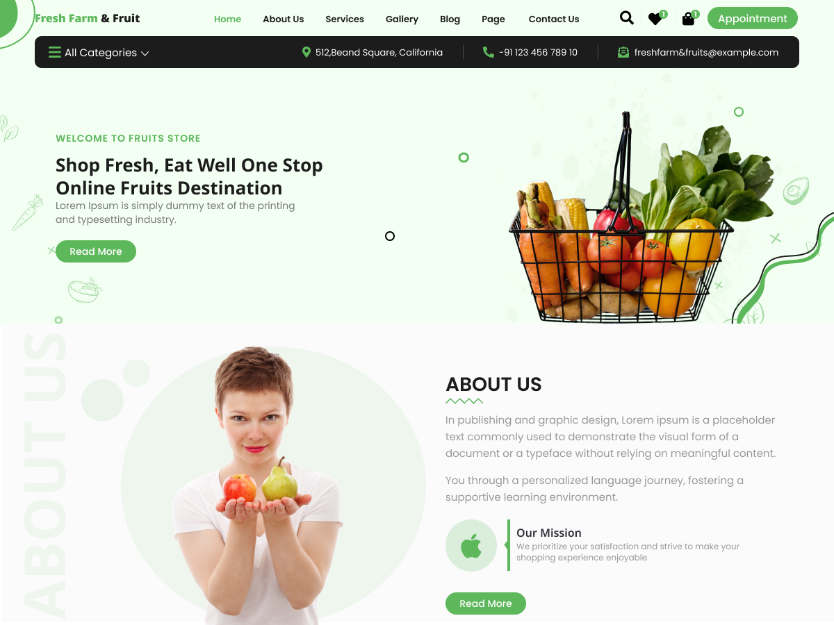 Fruits Farming theme screenshot