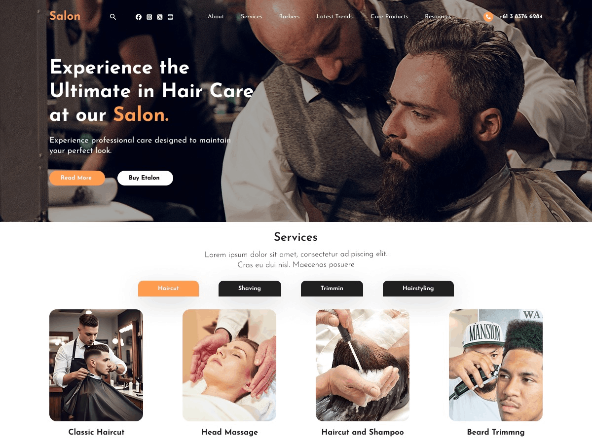 FSE Barber Shop theme screenshot