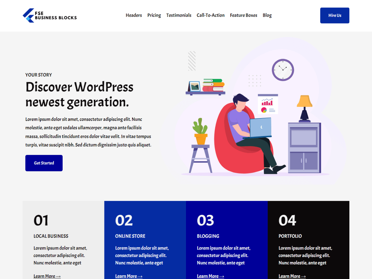 FSE Business Blocks theme screenshot