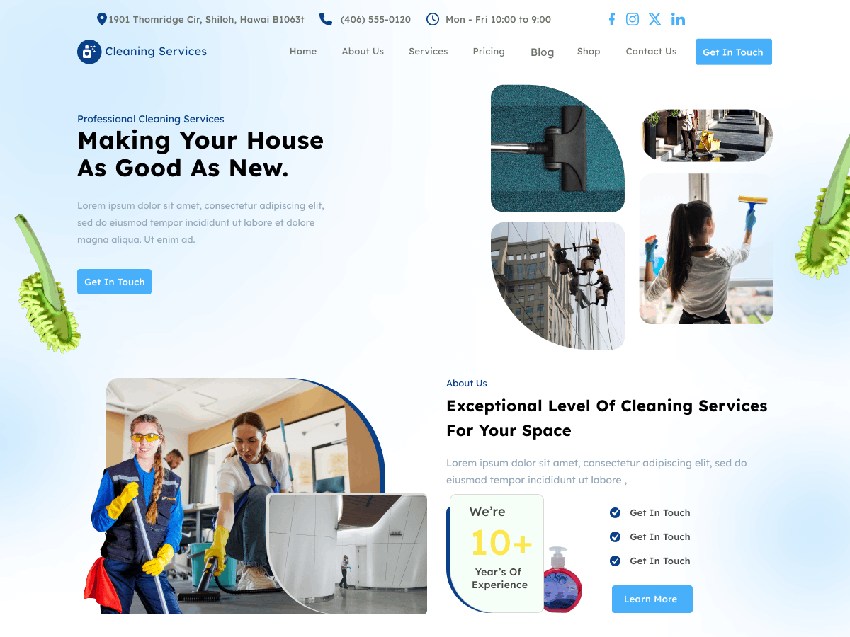 FSE Cleaning Services theme screenshot