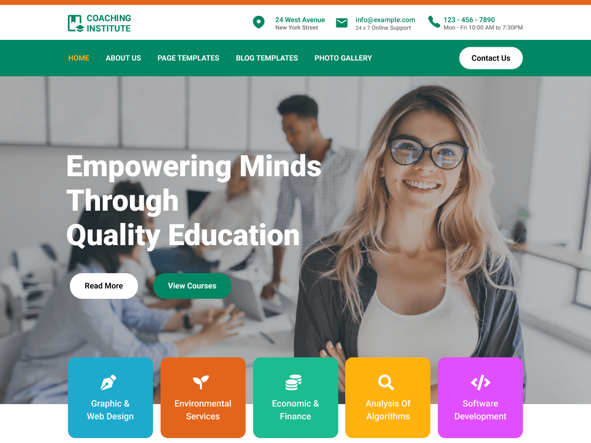 FSE Coaching Institute theme screenshot