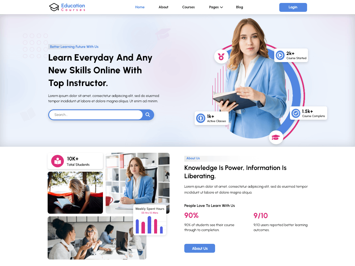 FSE Education School theme screenshot