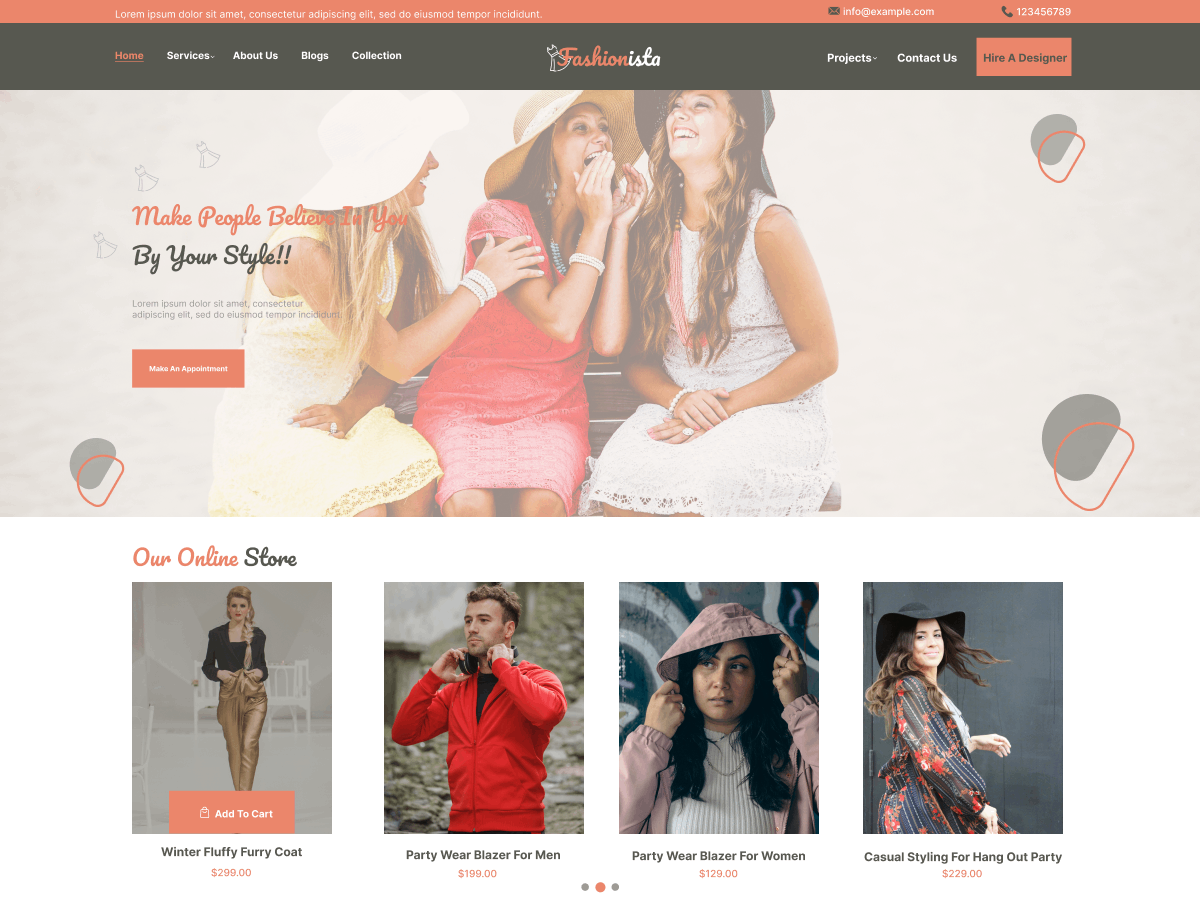 FSE Fashion Designer theme screenshot