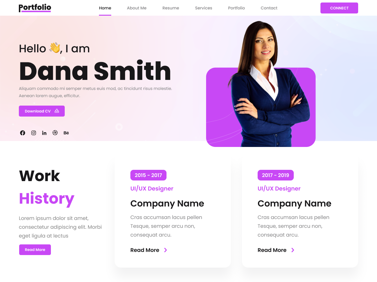 FSE Freelancer Portfolio theme screenshot