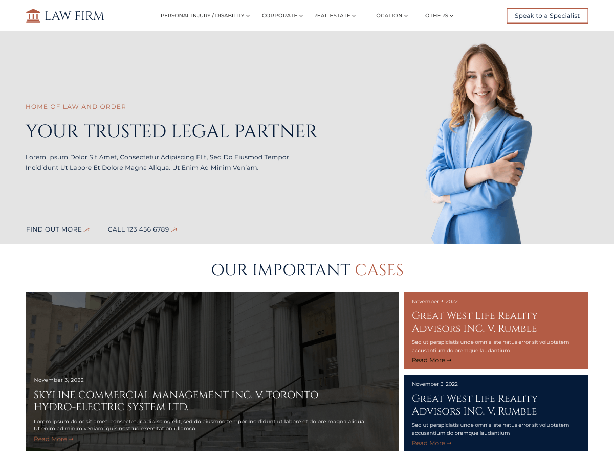FSE Lawyer Firm theme screenshot