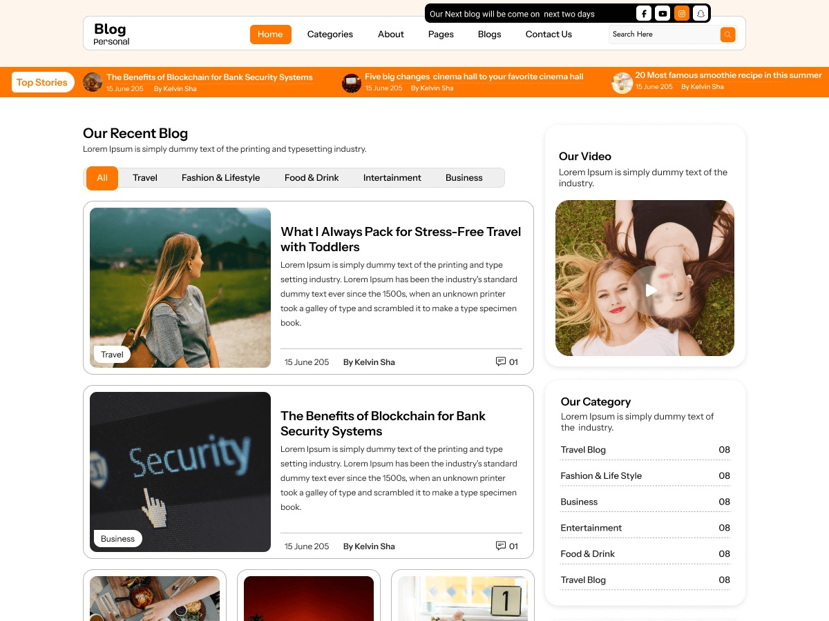 FSE Personal Blog theme screenshot