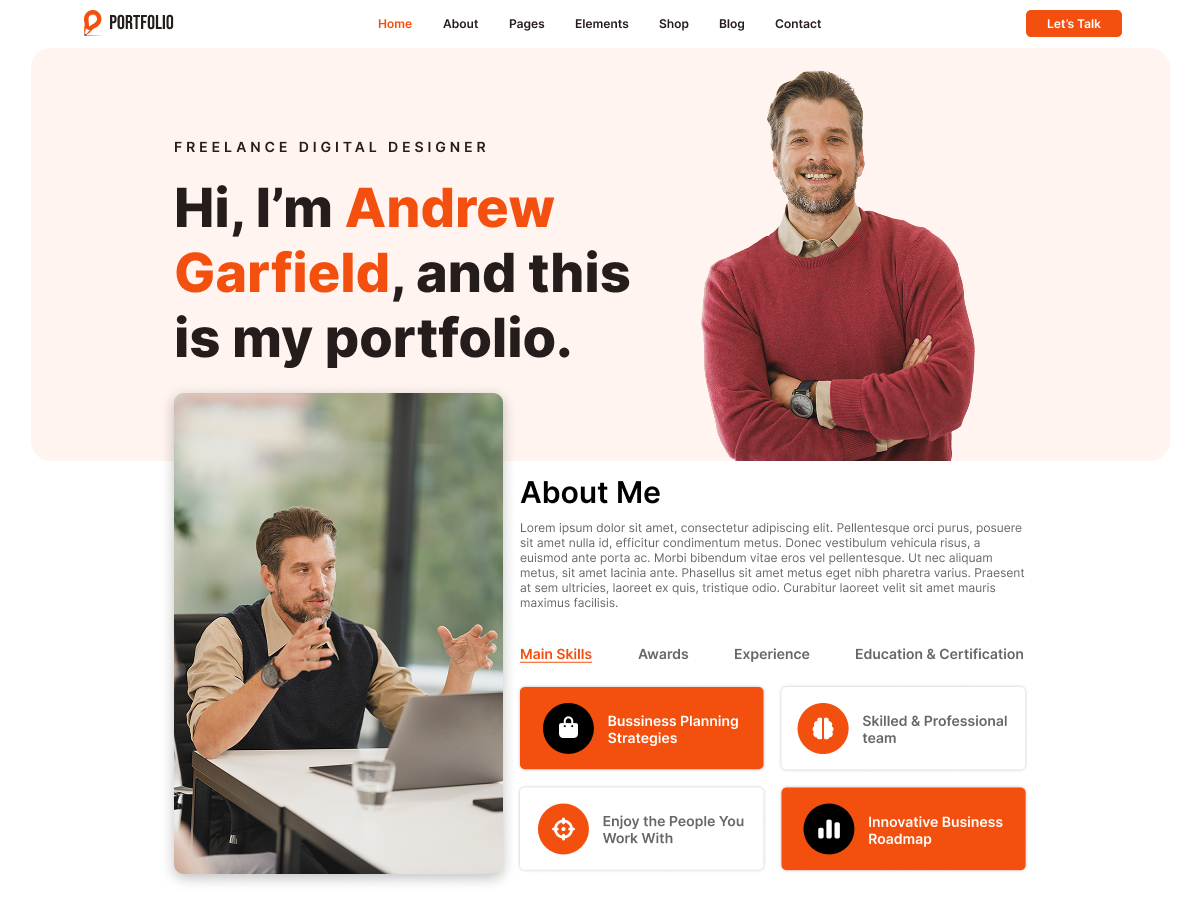 FSE Portfolio theme screenshot