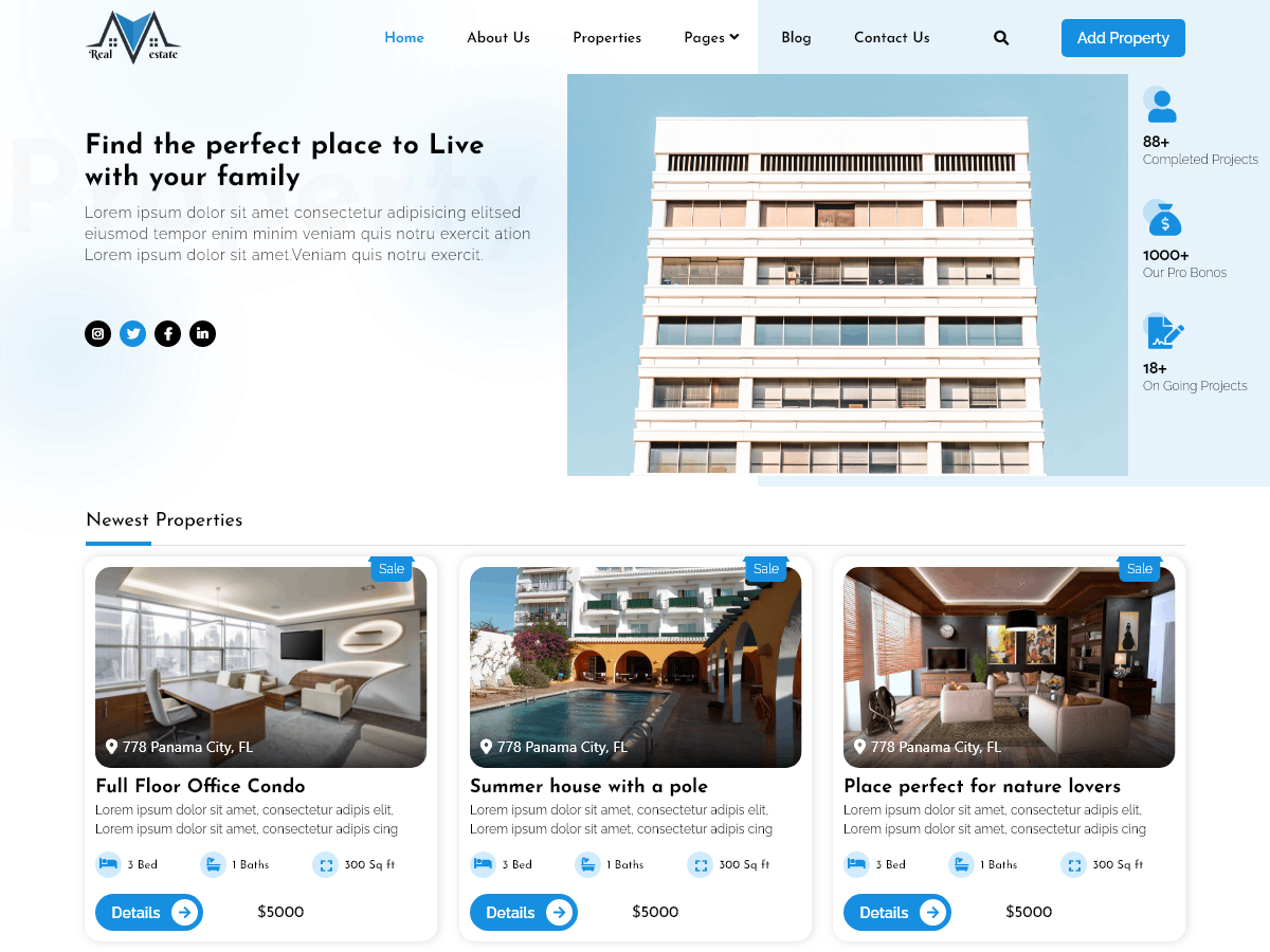 FSE Real Estate theme screenshot