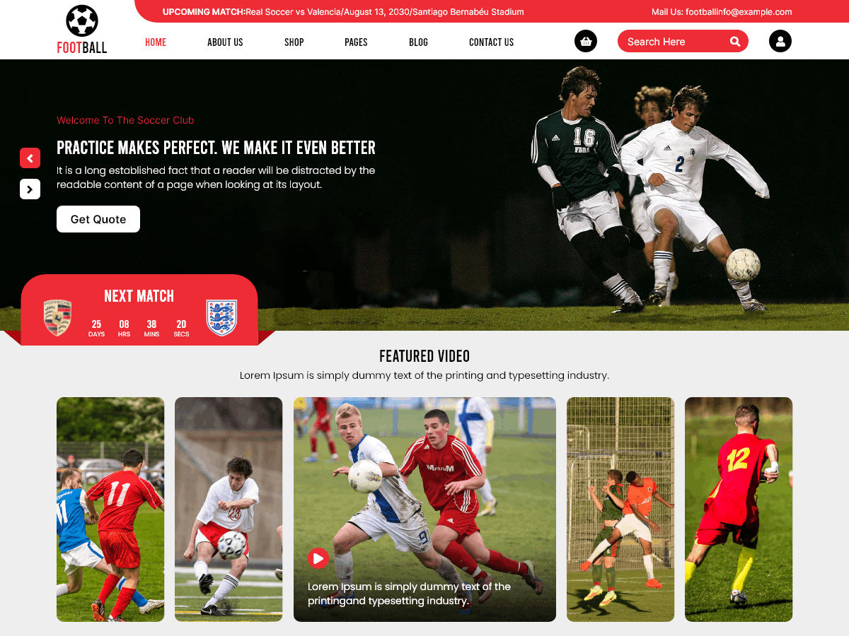 FSE Soccer League theme screenshot