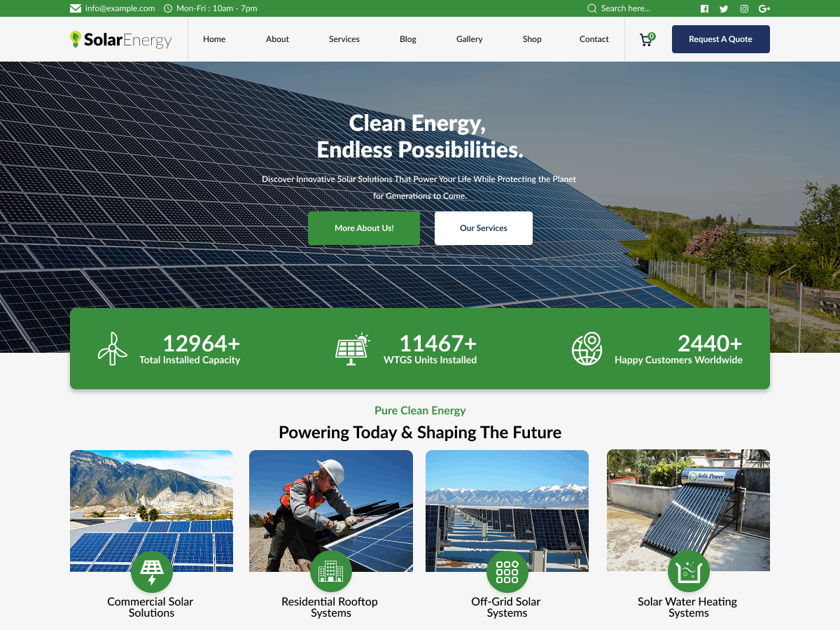 FSE Solar Power theme screenshot