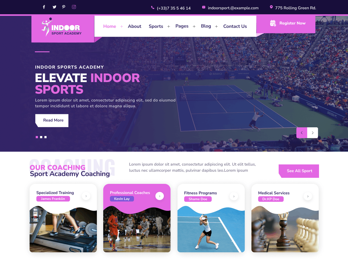 FSE Sports Arena theme screenshot