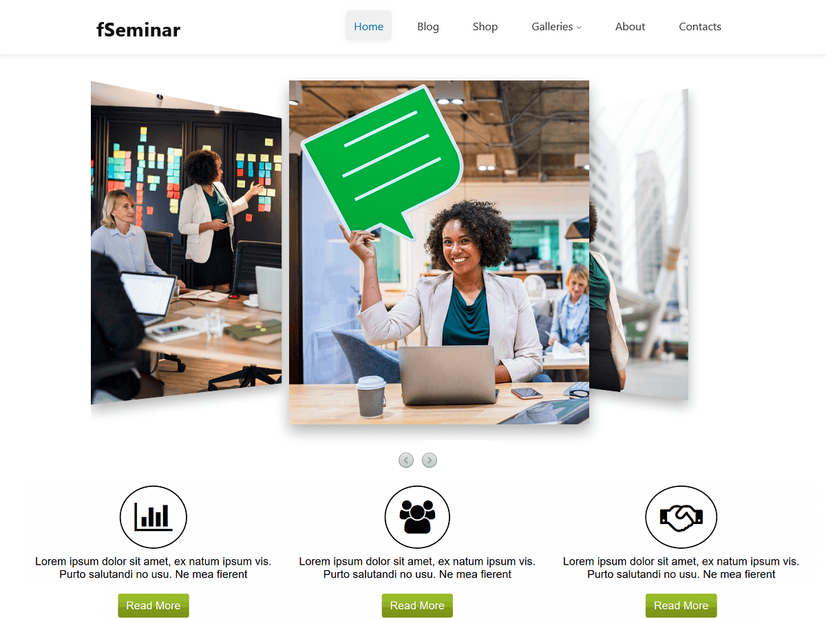 fSeminar theme screenshot