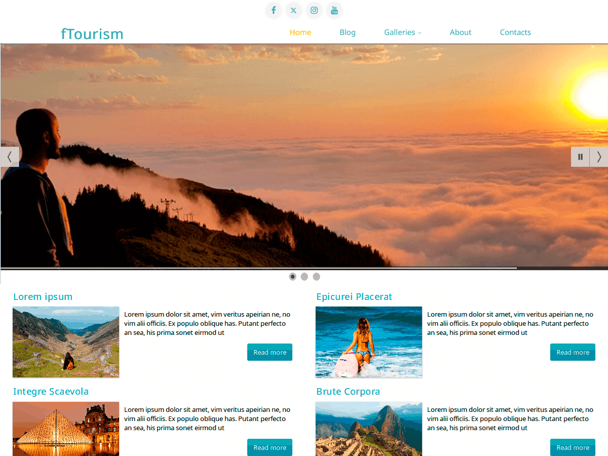fTourism theme screenshot