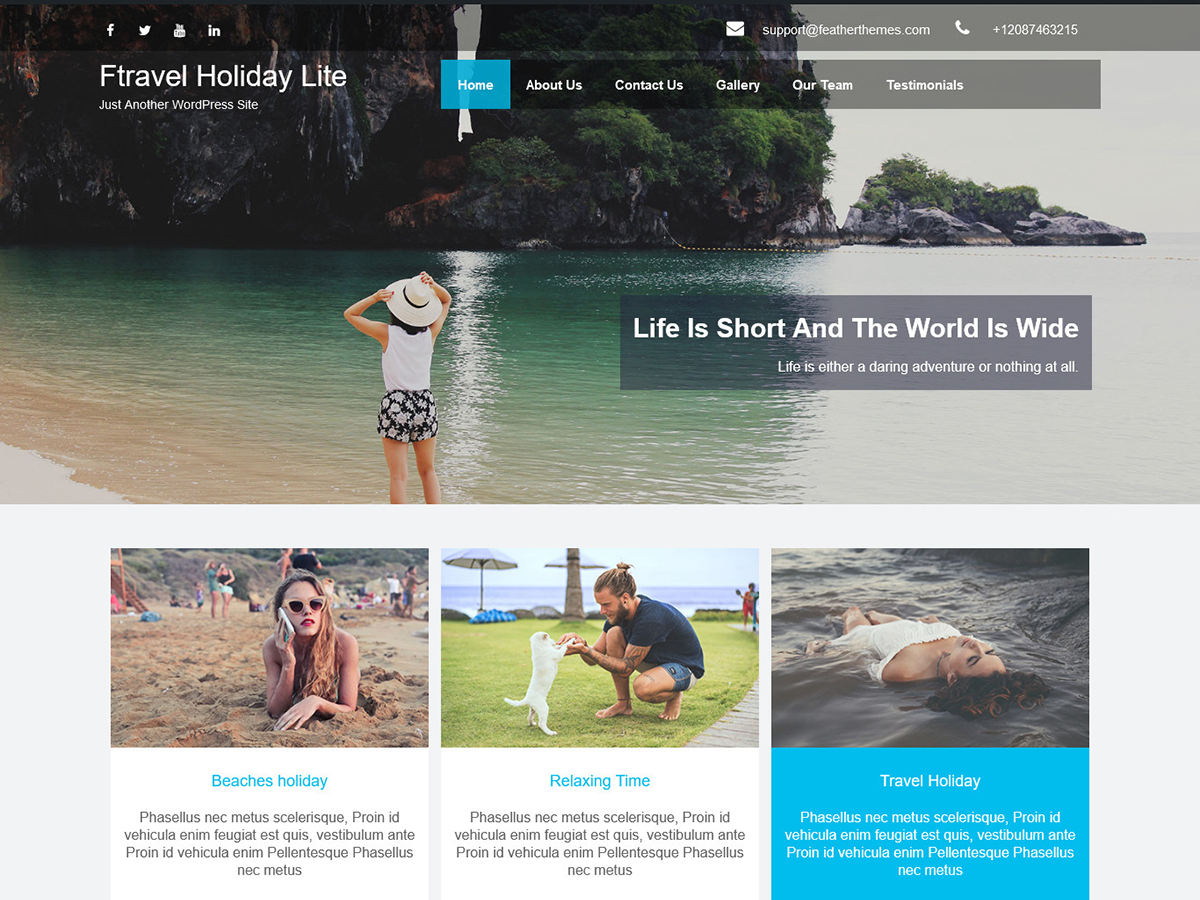 FTravel Holiday Lite theme screenshot