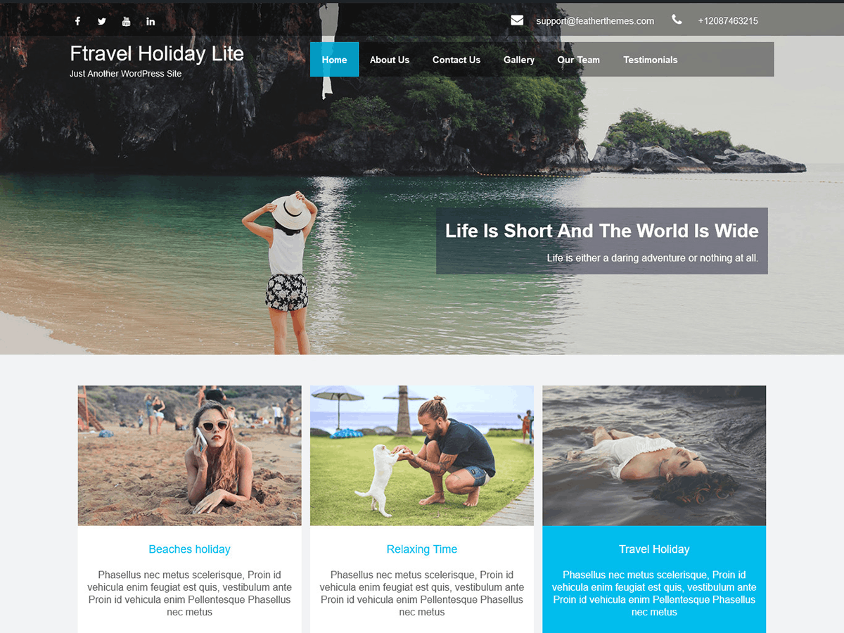 FTravel Holiday Lite theme screenshot