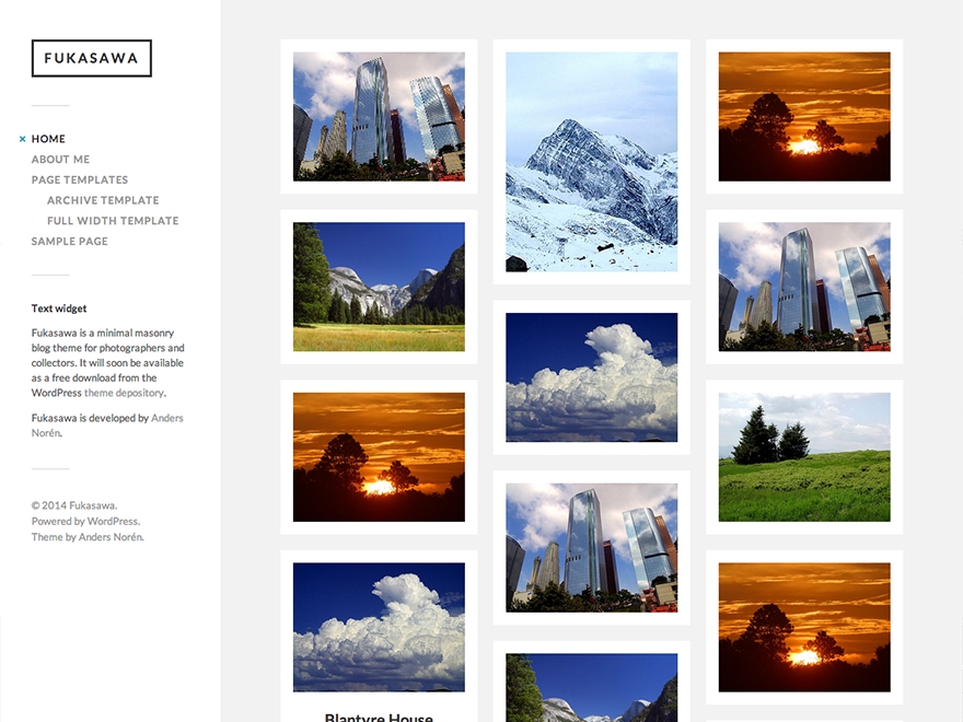 Fukasawa theme screenshot