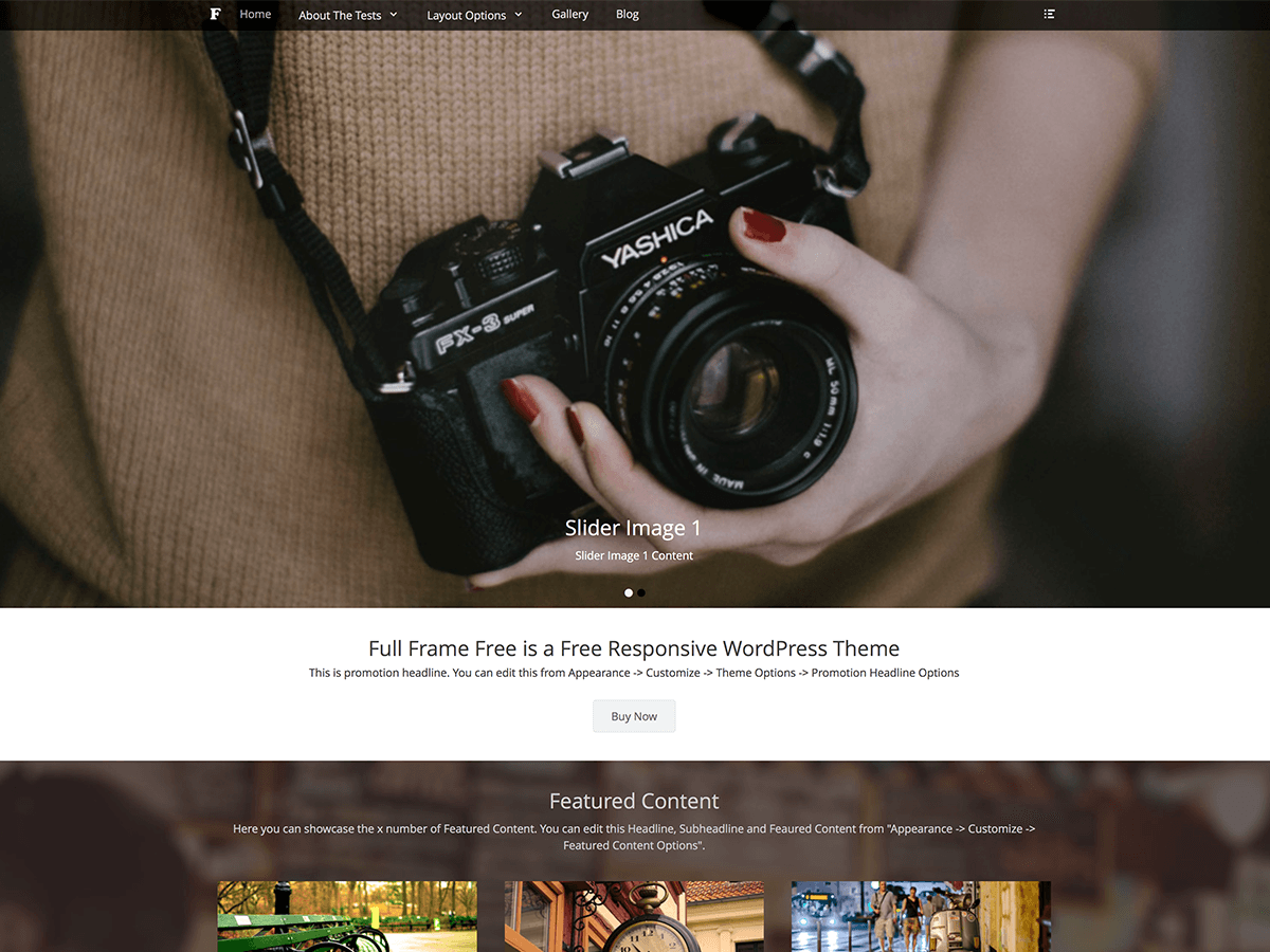 Full Frame theme screenshot