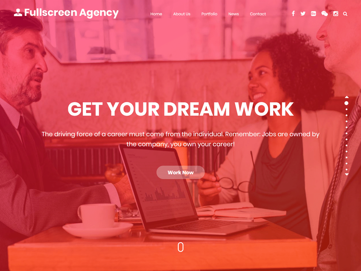 Fullscreen Agency theme screenshot
