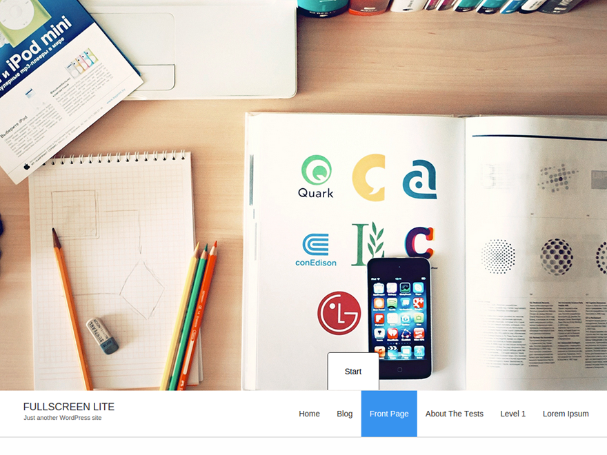Fullscreen Lite theme screenshot