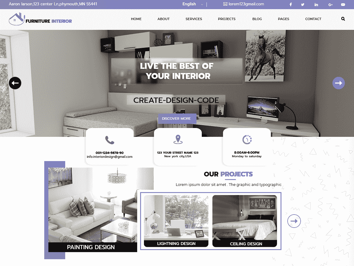 Furniture Interior theme screenshot
