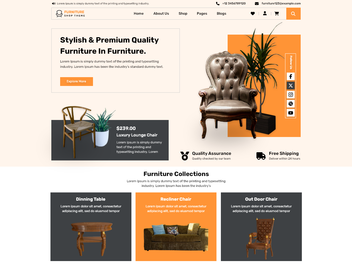 Furniture Shop Blocks theme screenshot