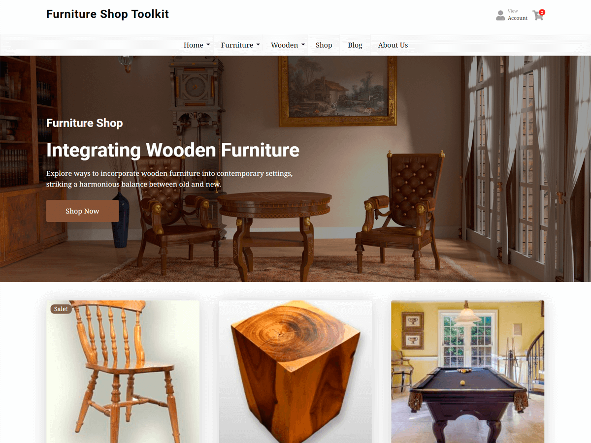 Furniture Shop Toolkit theme screenshot