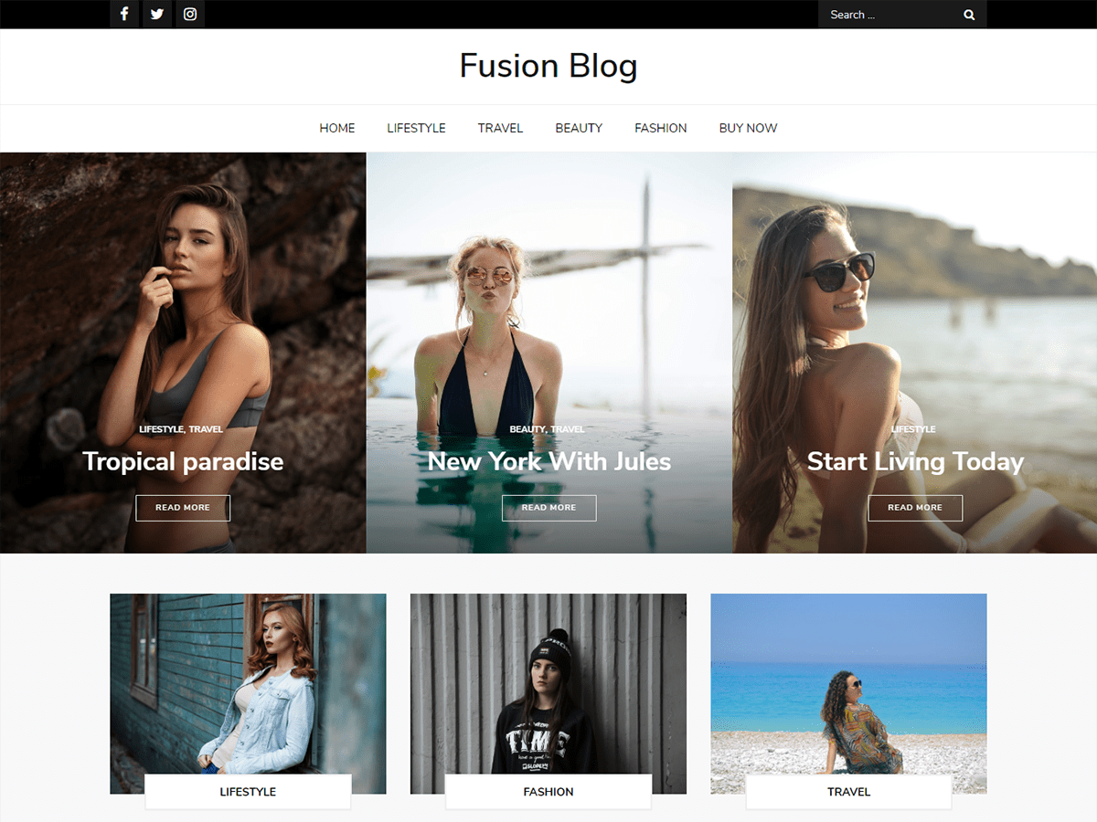 Fusion Blog theme screenshot