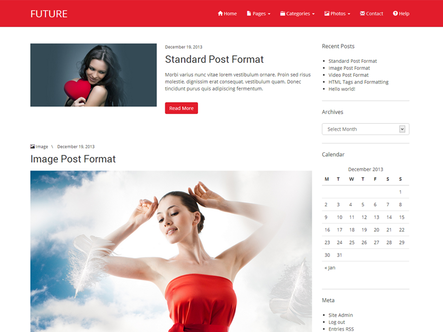 Future theme screenshot