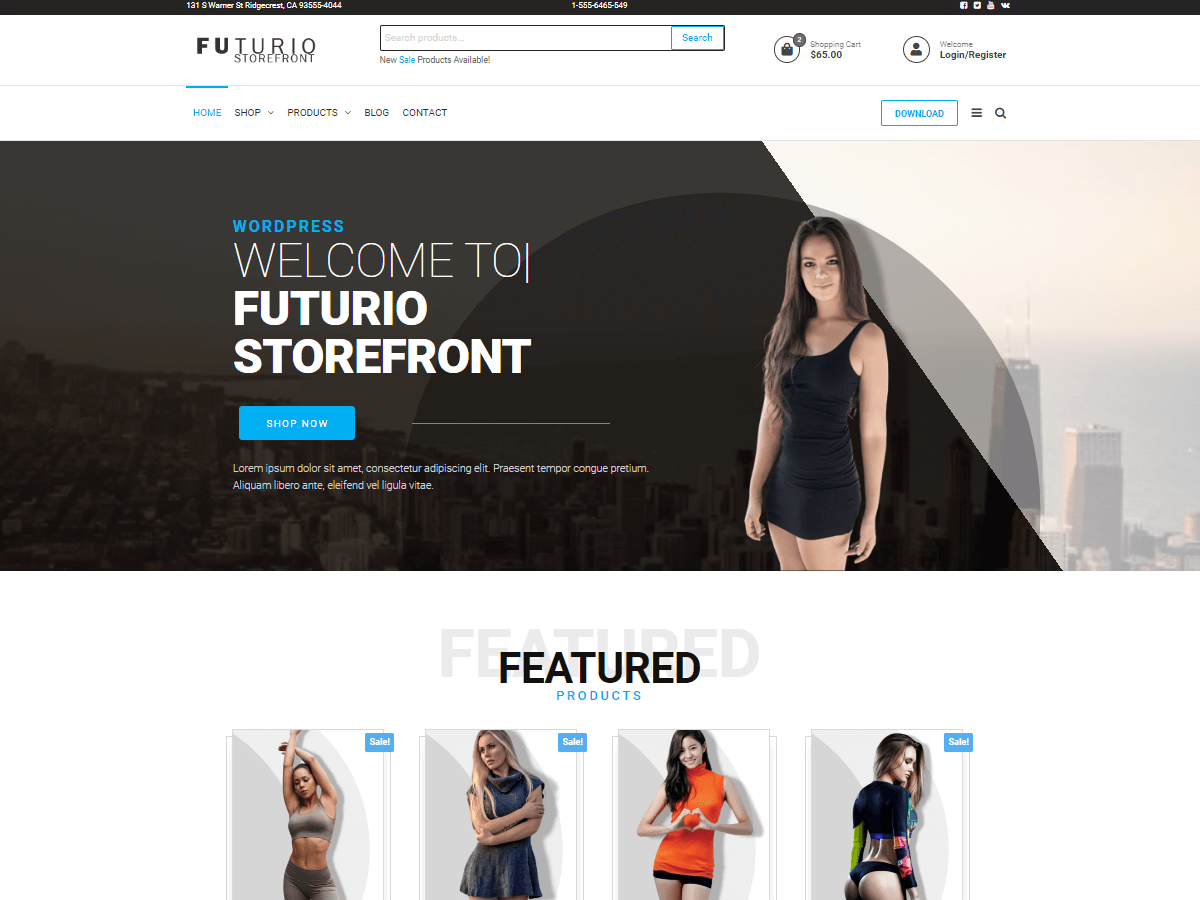 Futurio Storefront theme screenshot