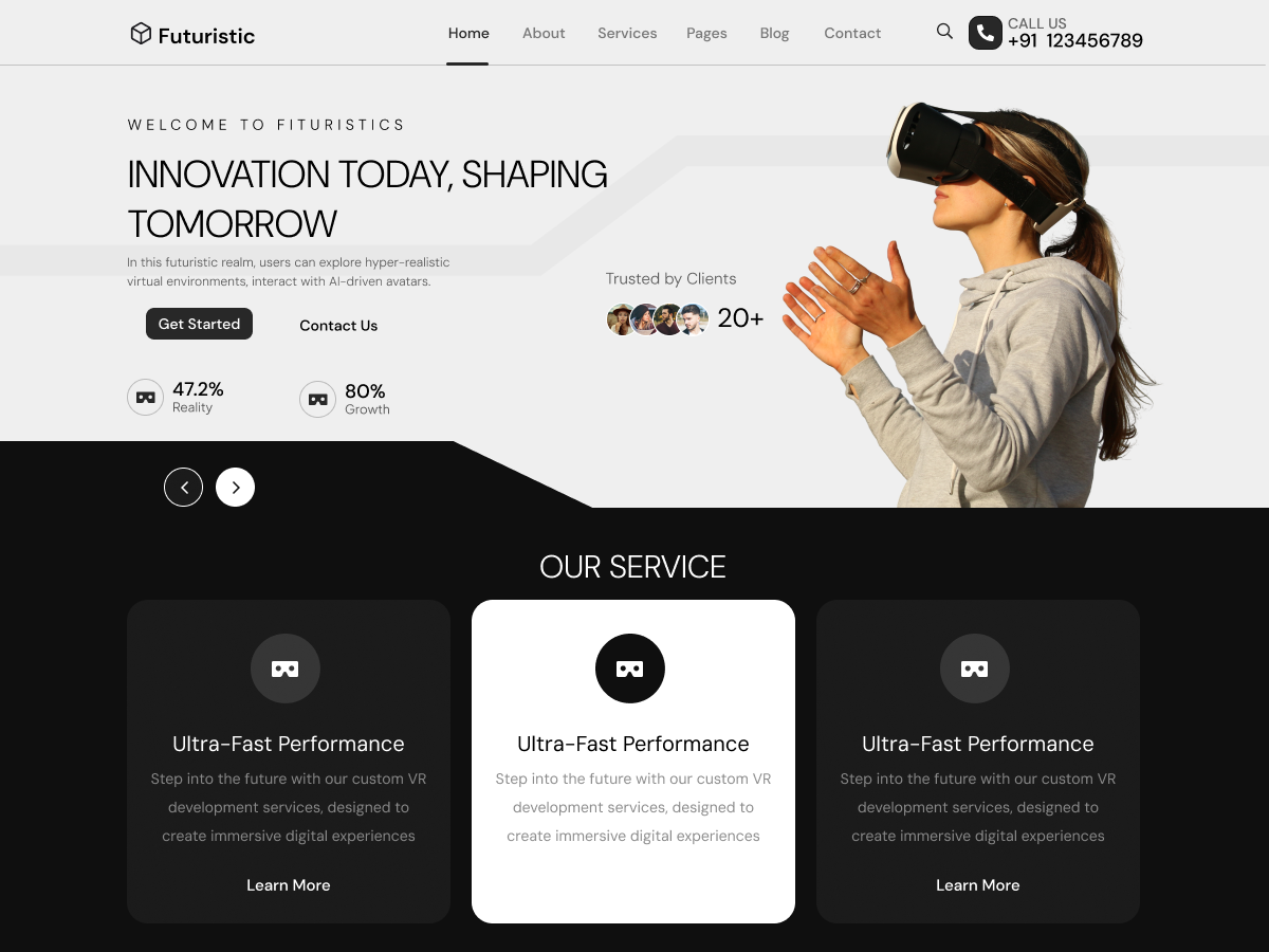 Futuristic Vision theme screenshot