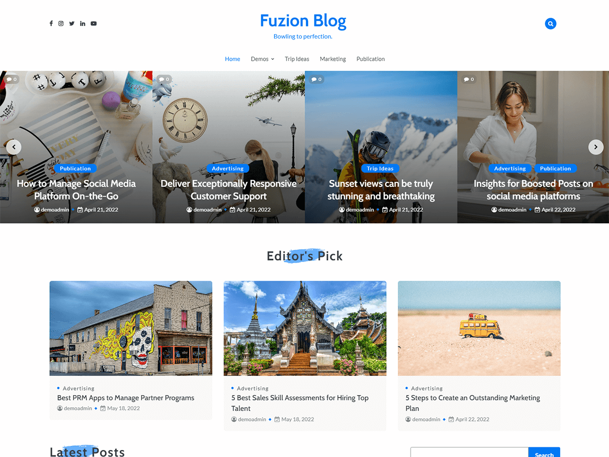 Fuzion Blog theme screenshot