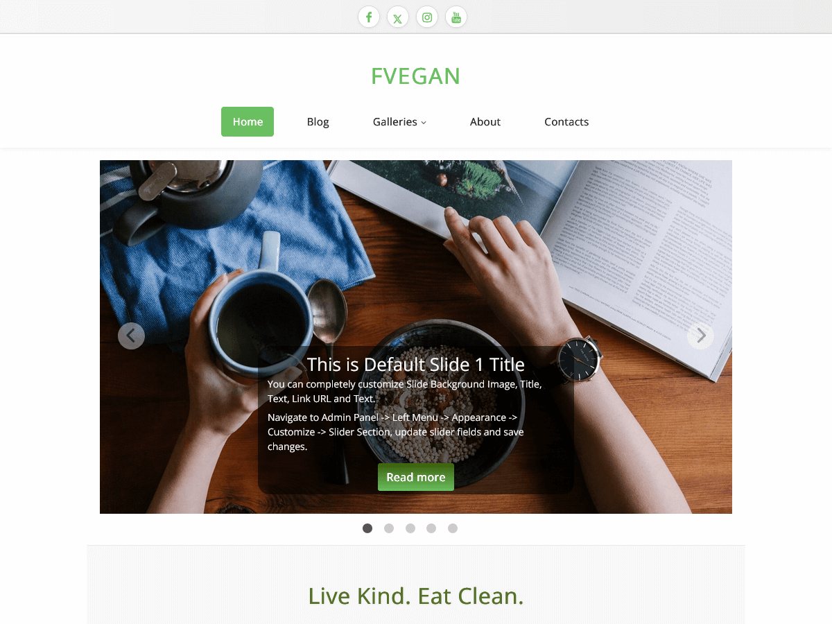 fVegan theme screenshot