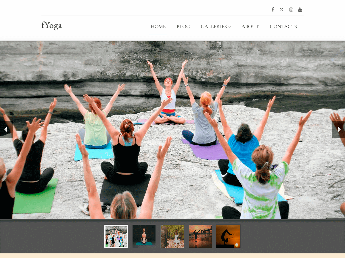 fYoga theme screenshot