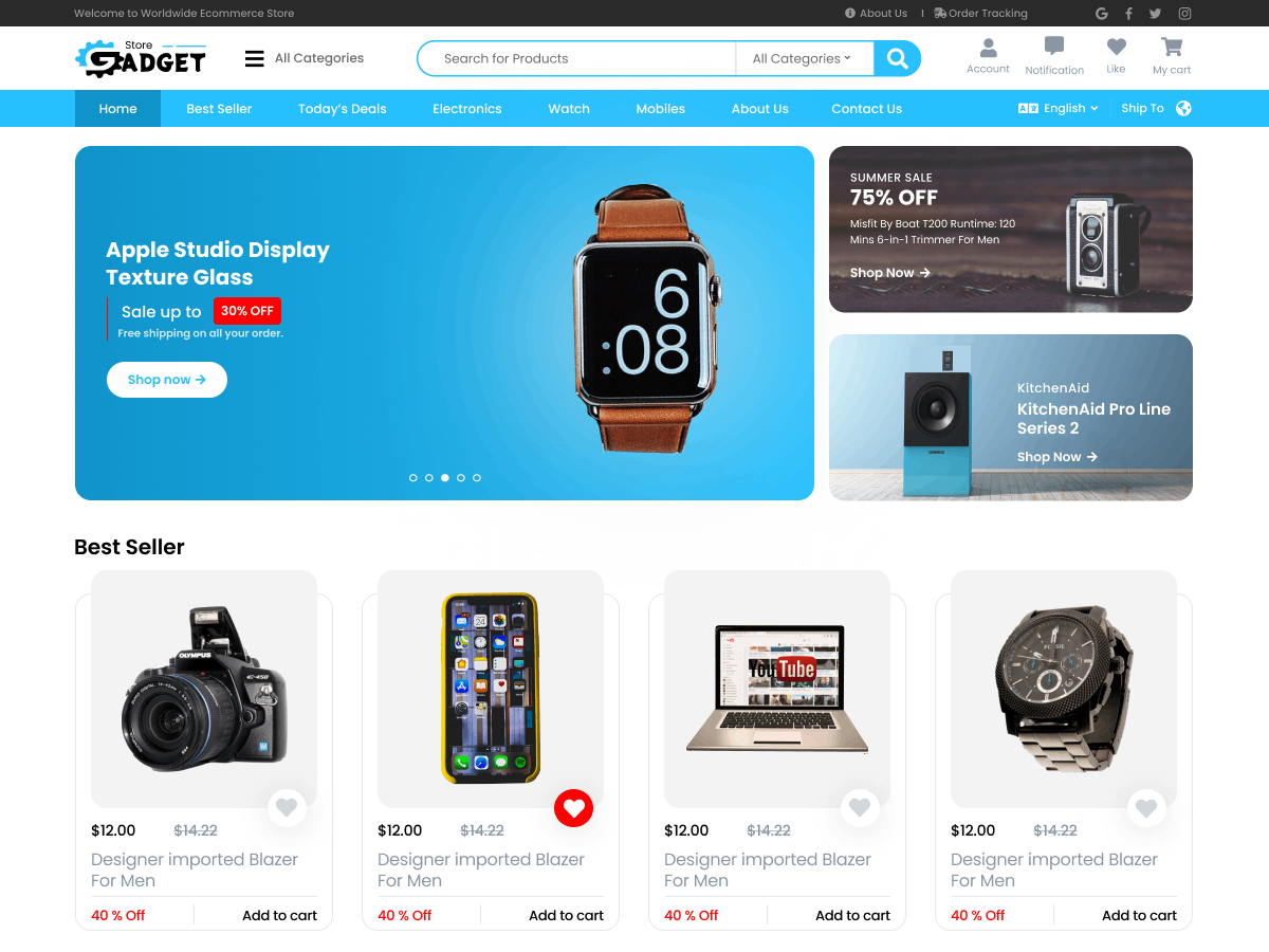Gadget Store theme screenshot