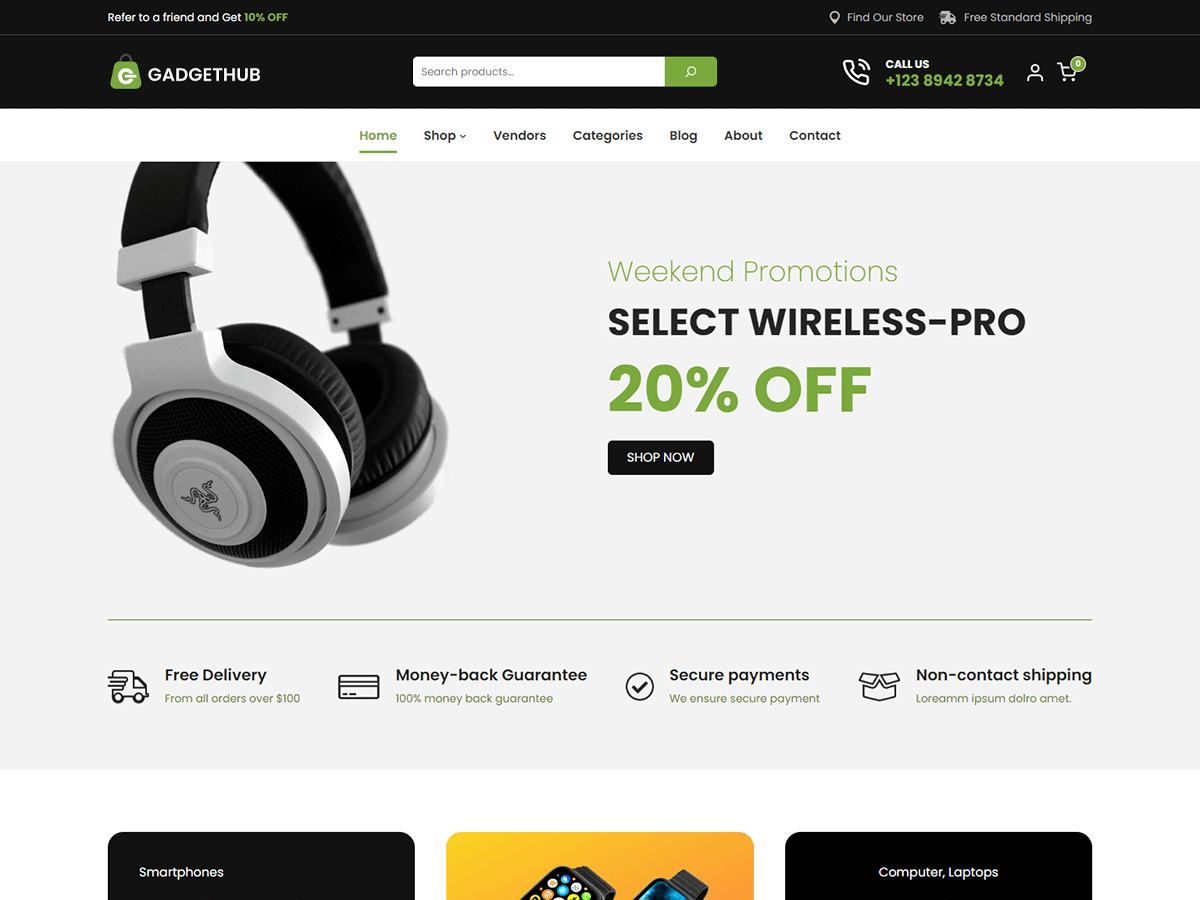 Gadgethub theme screenshot