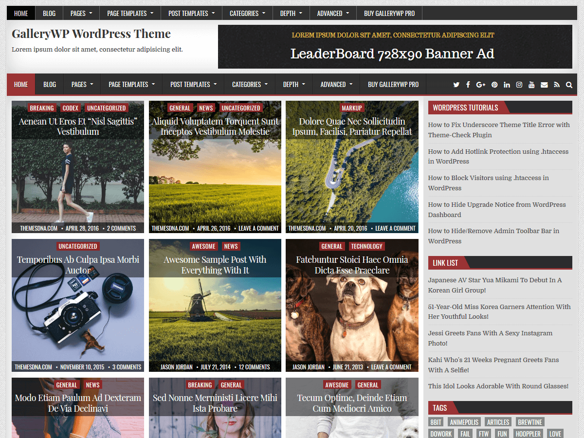 GalleryWP theme screenshot