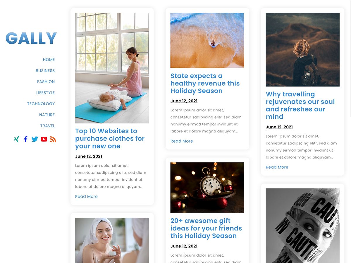 Gally theme screenshot