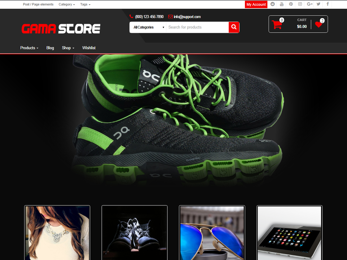 Gama Store theme screenshot