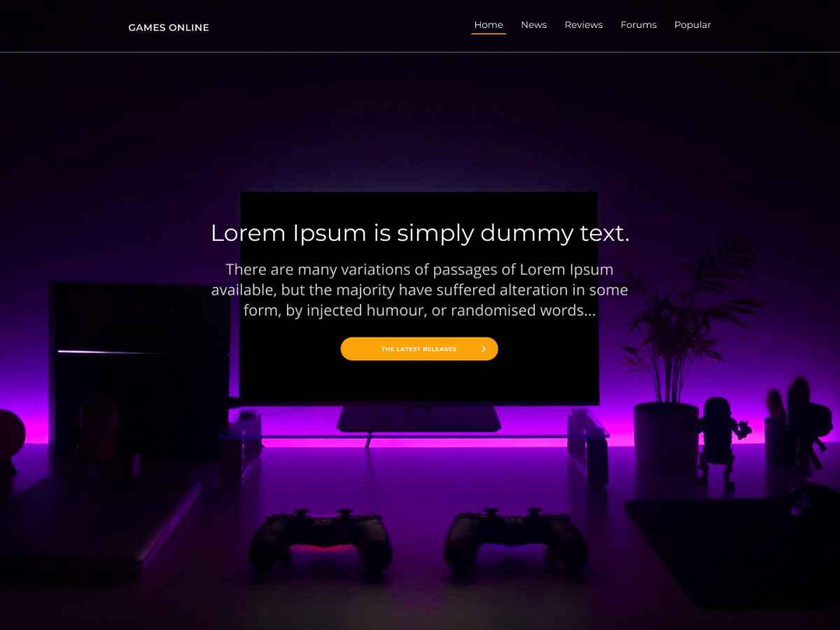 Games Online theme screenshot